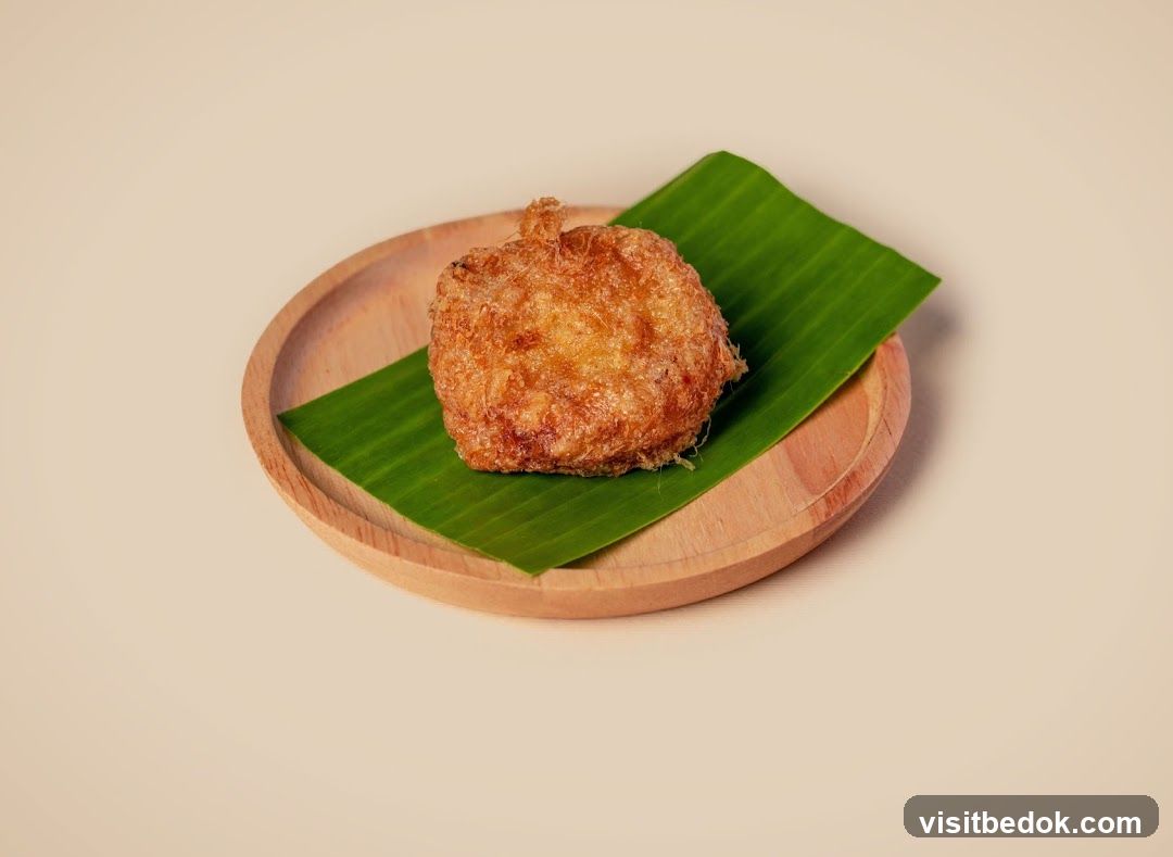 Fried Food Item on Banana Leaf