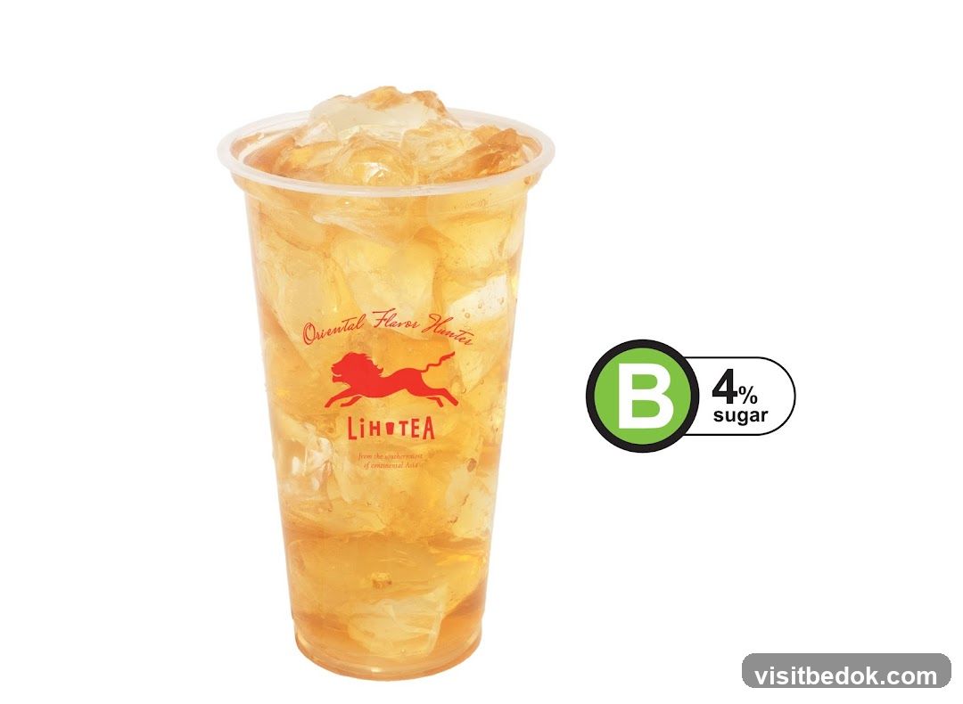 Iced Tea with Sugar Content Label