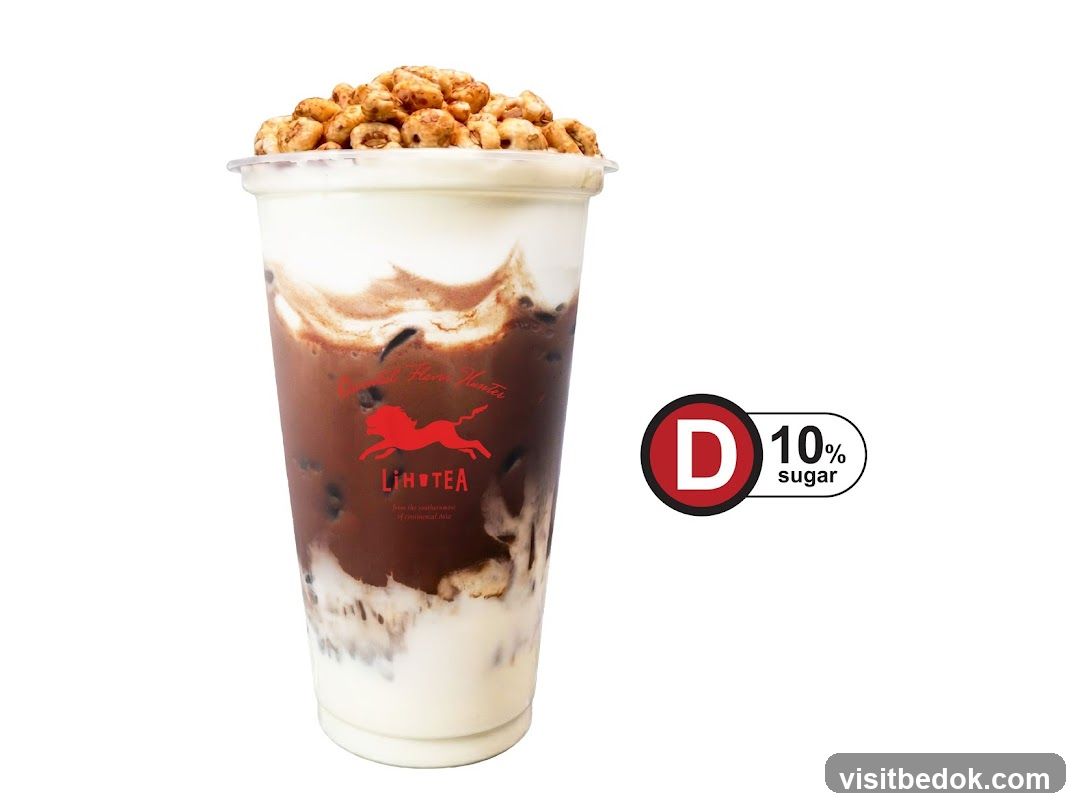 Chocolate drink with toppings