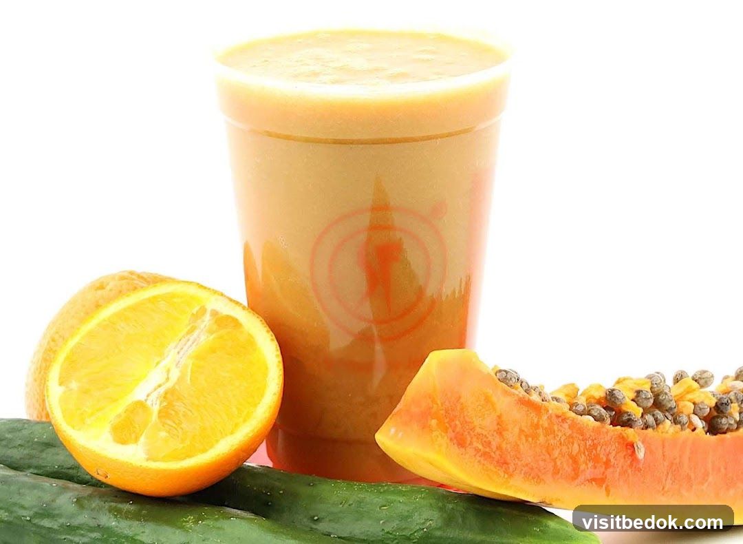 Orange, Papaya, and Cucumber Smoothie