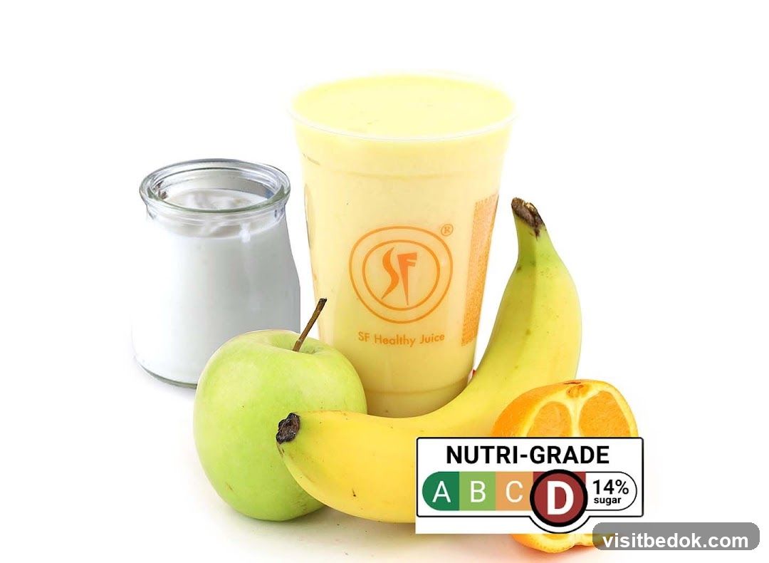 SF Healthy Juice Smoothie with Fruits and Nutri-Grade Label