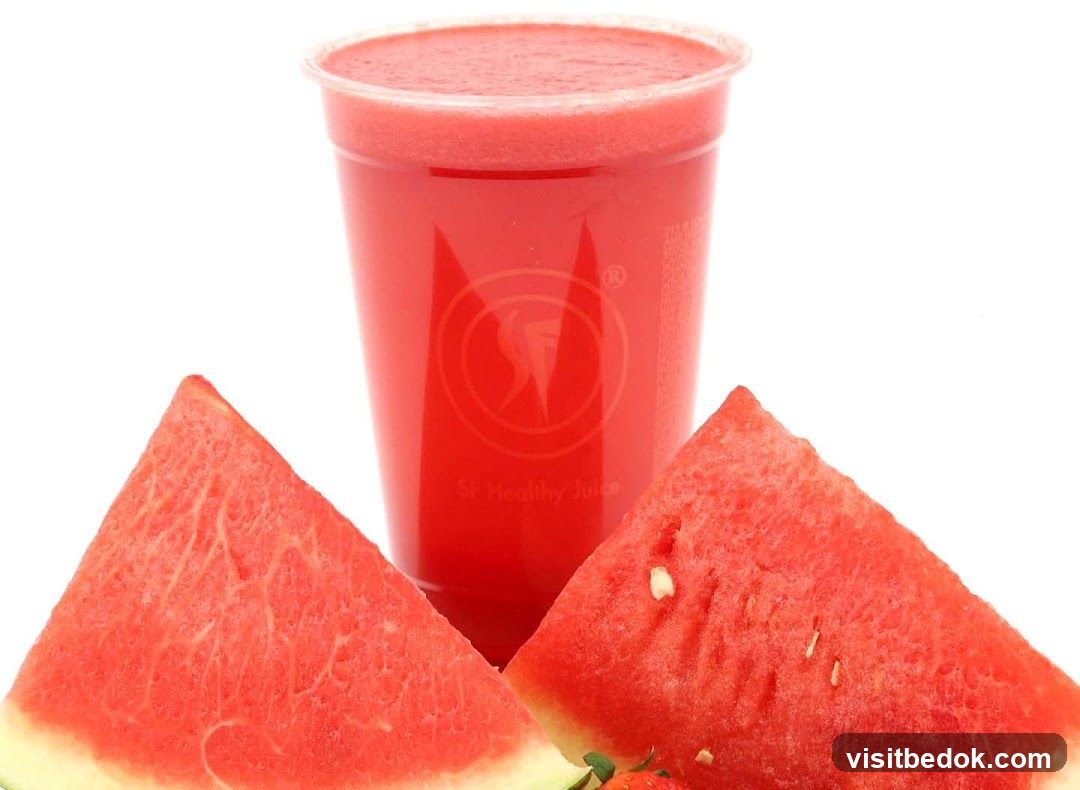 Watermelon Juice with Watermelon Slices