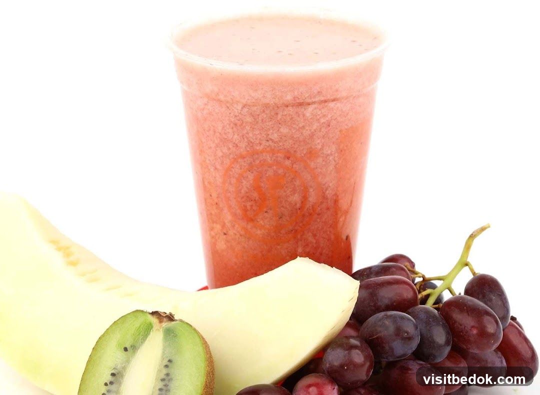 Fruit Smoothie with Fresh Fruit