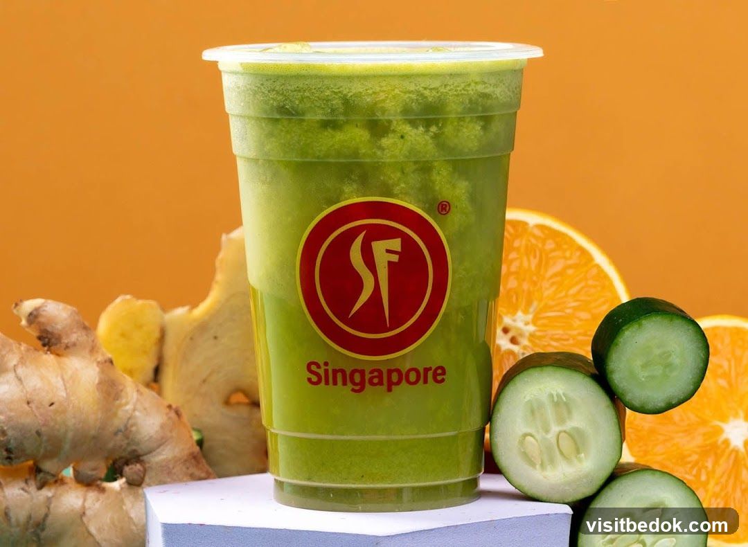 Green Juice with Ginger, Cucumber, and Orange
