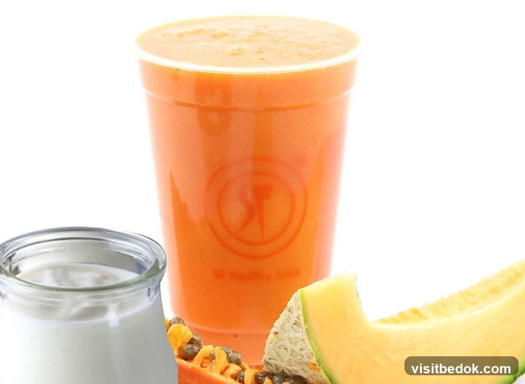 Orange Juice with Fruit and Yogurt