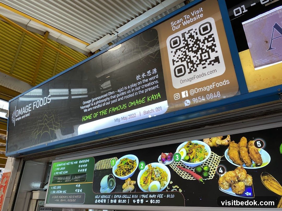 Omage Foods Menu and Signage