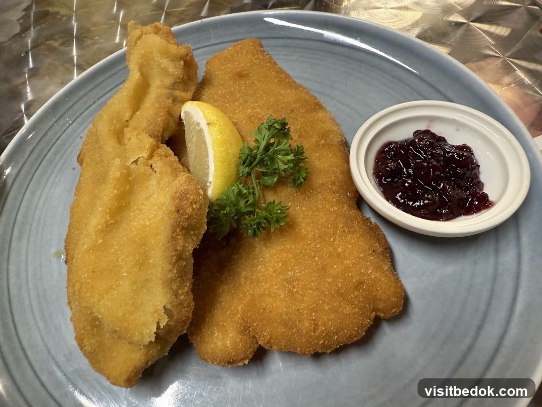 Breaded Schnitzel with Lingonberry Sauce
