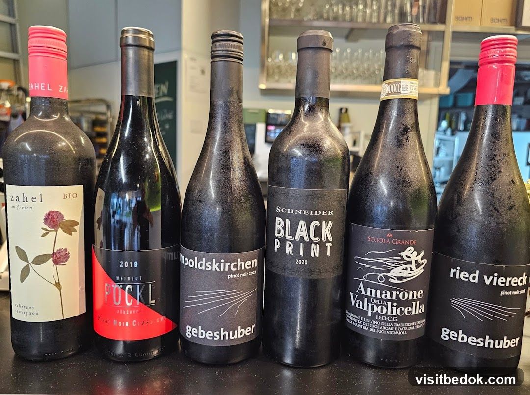 Assortment of Wine Bottles