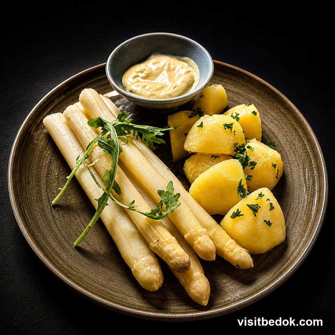 White Asparagus with Potatoes and Sauce