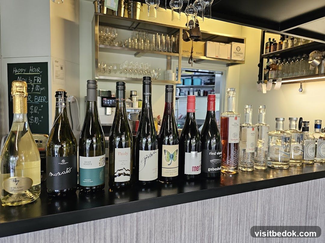 Bar Counter with Wine and Spirits
