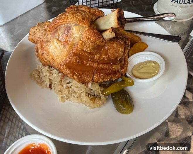 Pork knuckle with sauerkraut