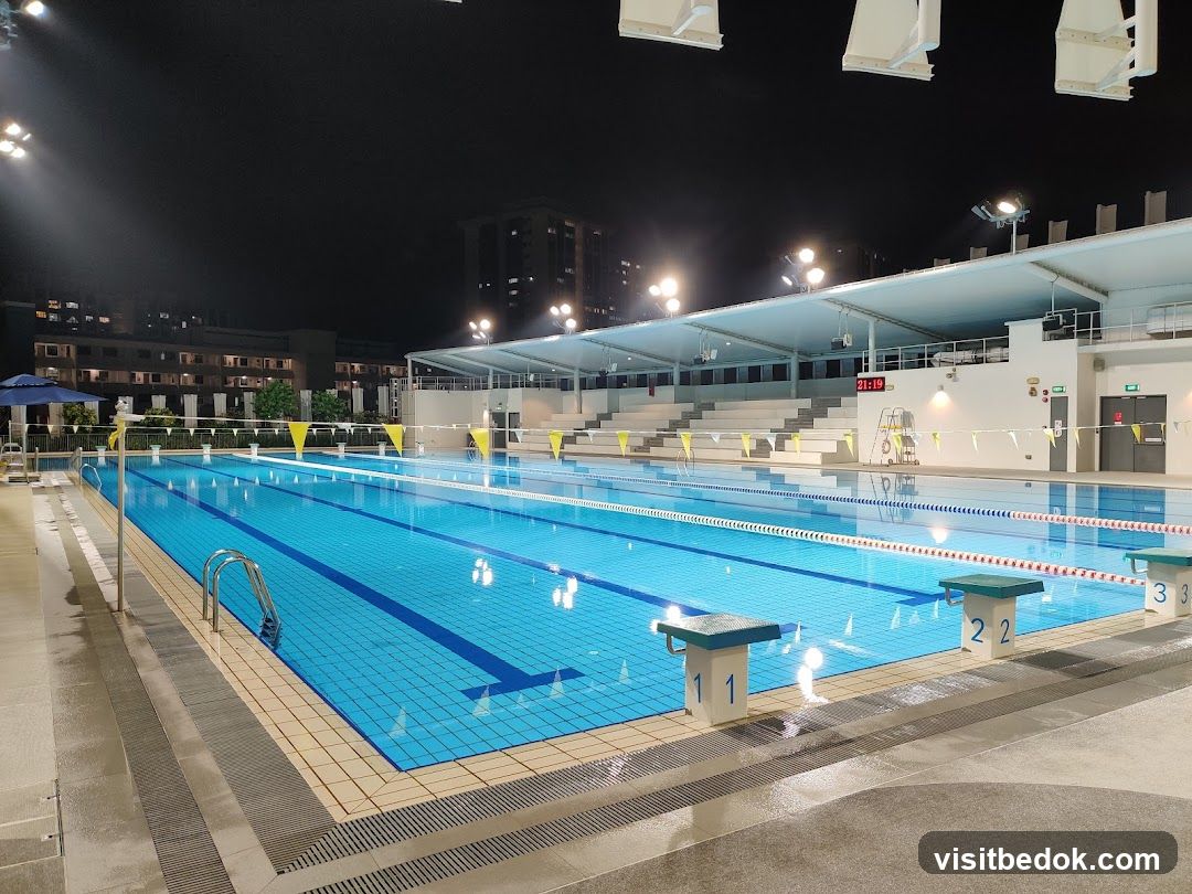 Outdoor Swimming Pool at Night