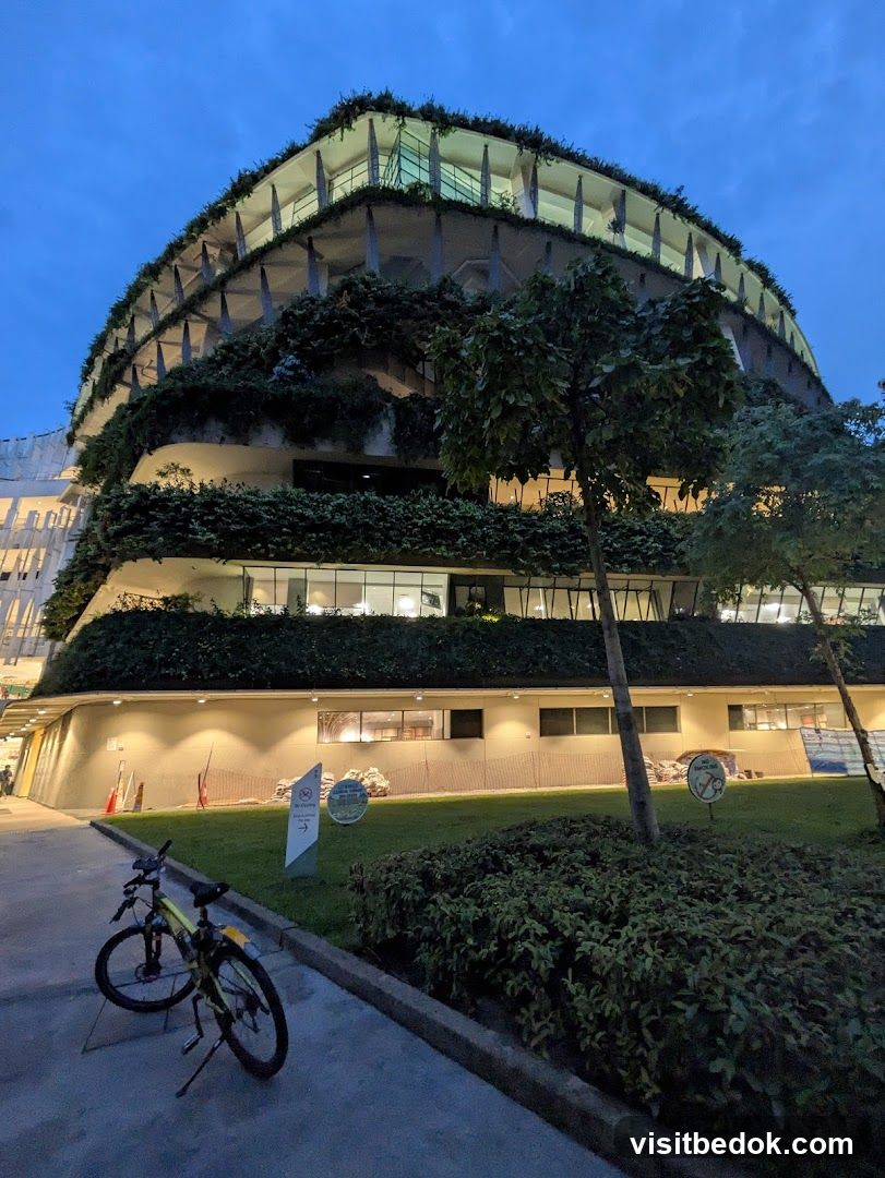 Modern Building with Greenery
