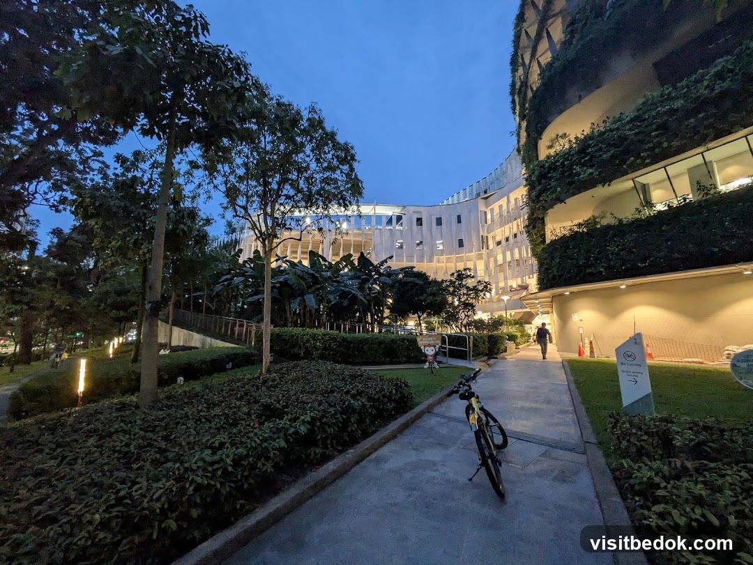 Modern Building with Greenery