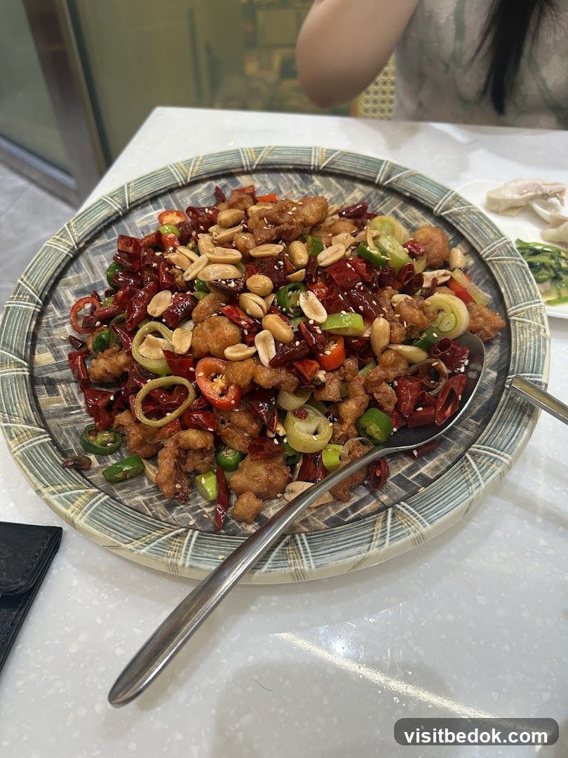 Spicy Fried Chicken with Peanuts and Chilies