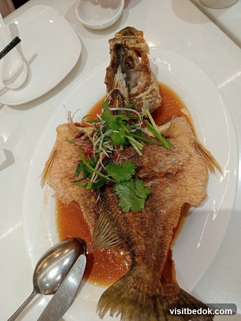 Whole Fried Fish with Sauce