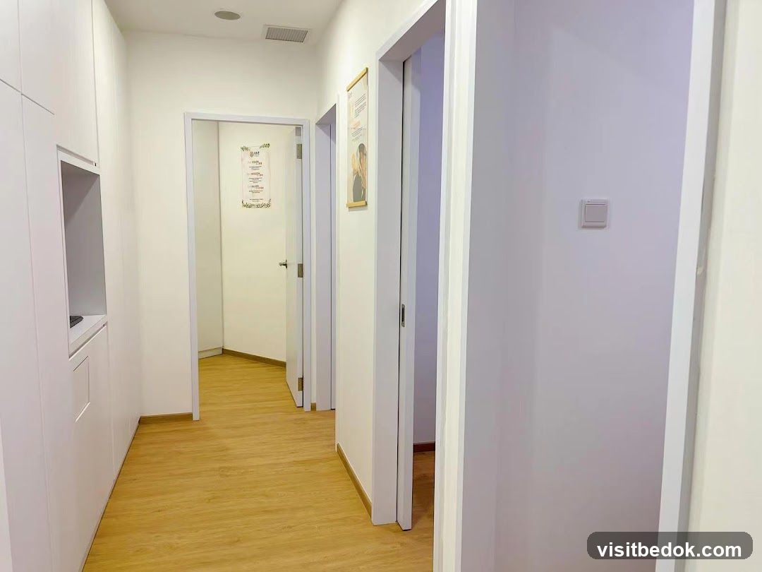 Hallway with Doors and Artwork