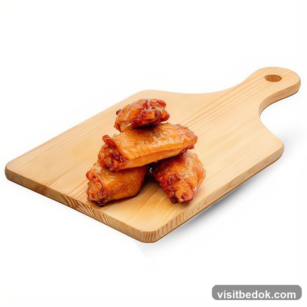 Chicken Wings on a Cutting Board