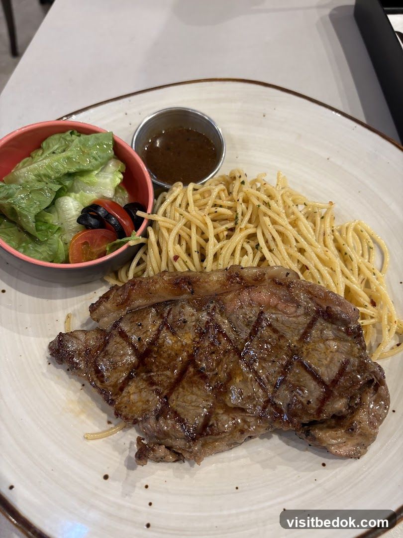 Steak and Spaghetti