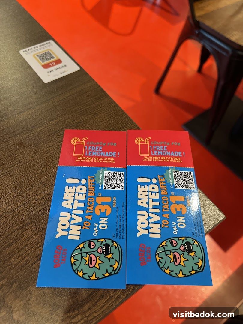 Taco Buffet Invitation and Lemonade Coupon