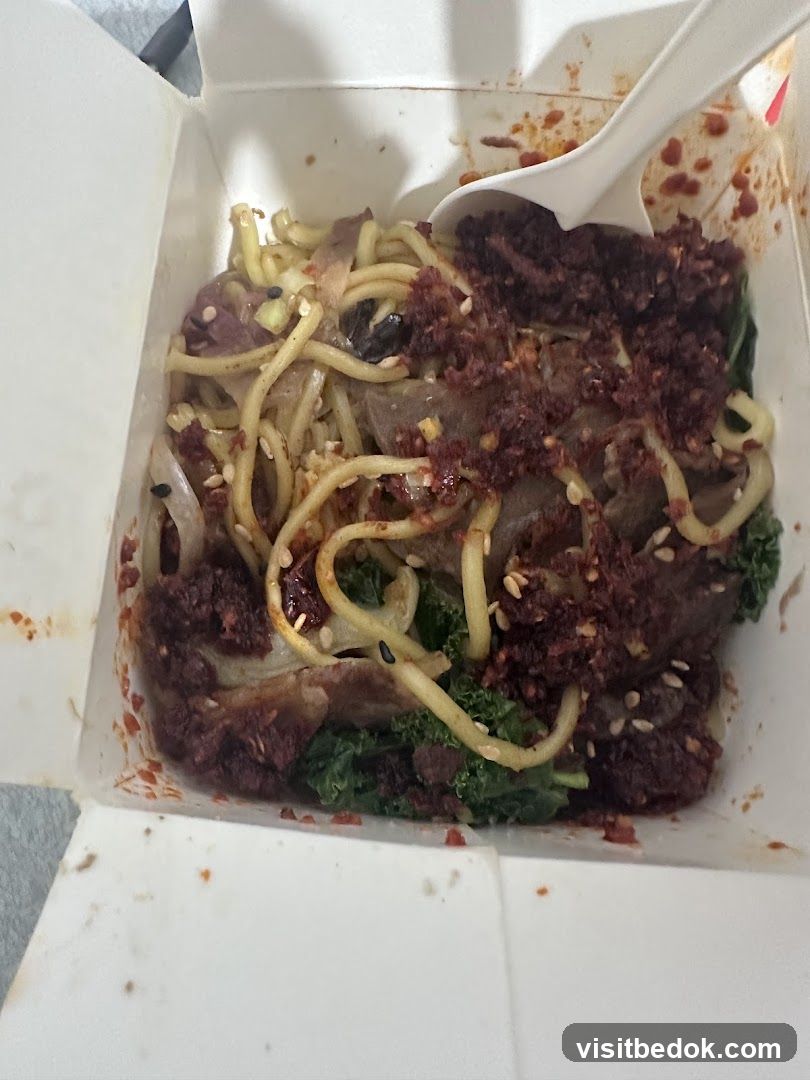 Noodle Dish in Takeout Container