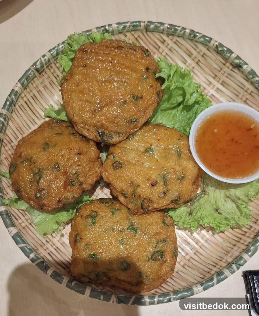 Fish cakes with dipping sauce