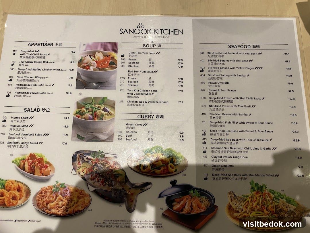 Sanook Kitchen Menu