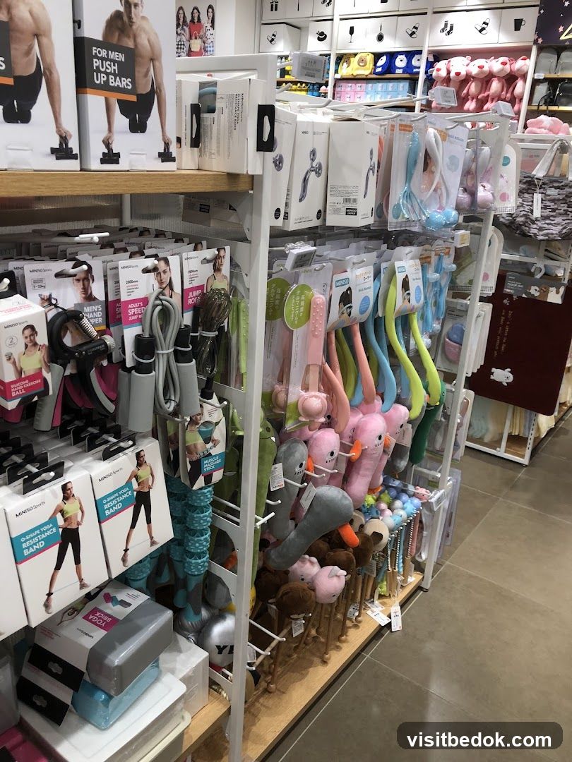 Store Display of Fitness and Relaxation Products