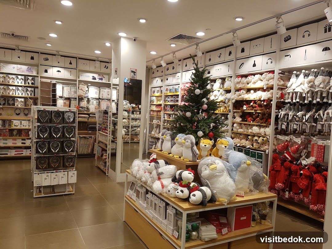 Store Interior with Plush Toys and Christmas Decorations