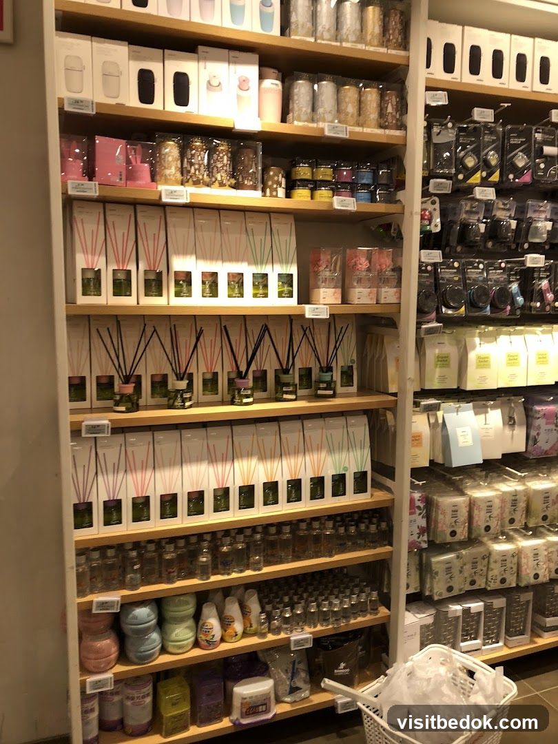 Store Shelves with Home Fragrance and Accessories
