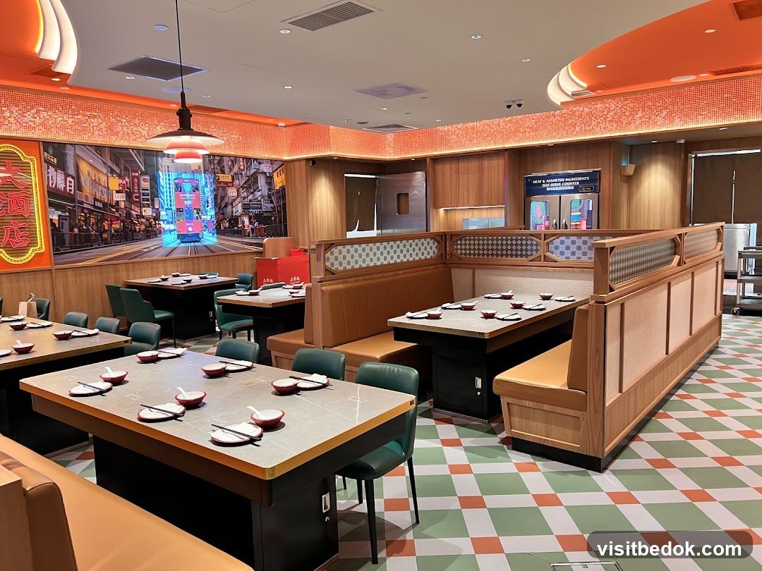 Restaurant Interior with Booth Seating