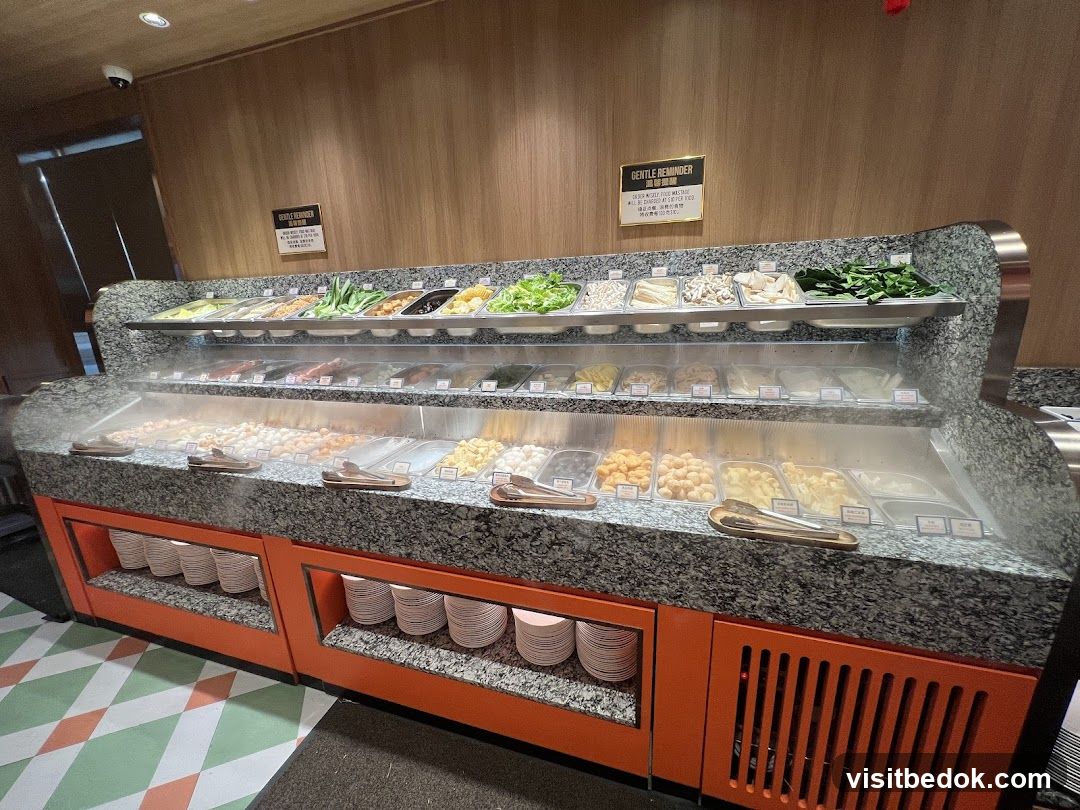 Buffet Display with Various Food Options