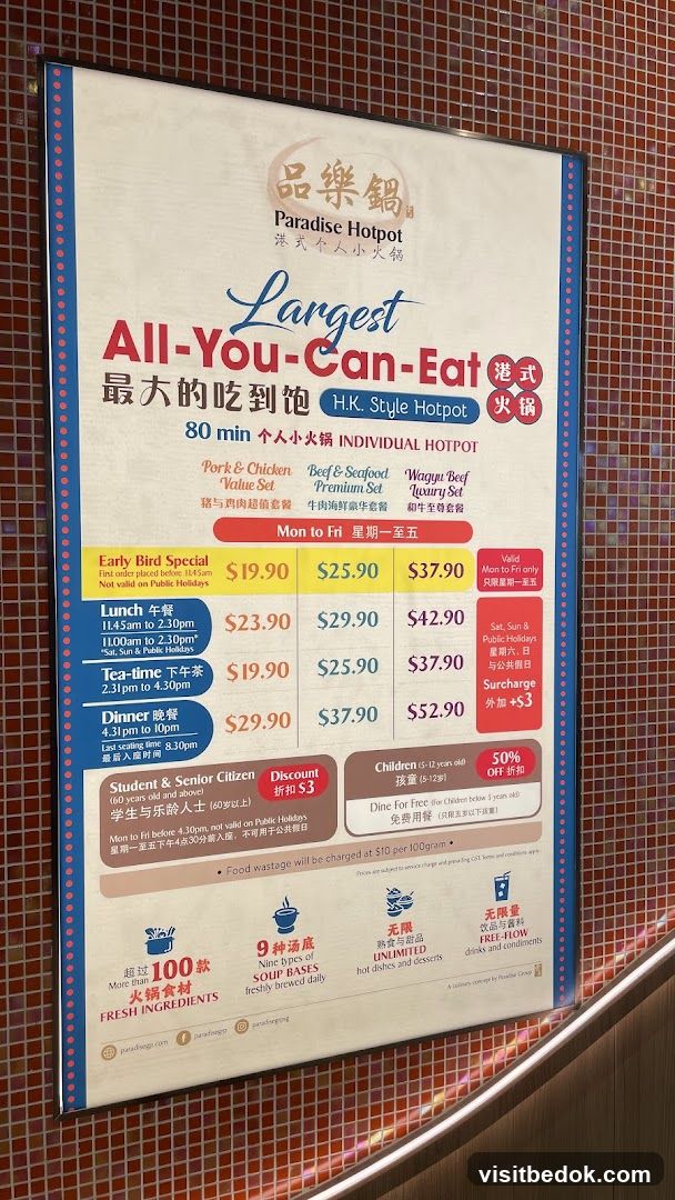 Paradise Hotpot All-You-Can-Eat Menu
