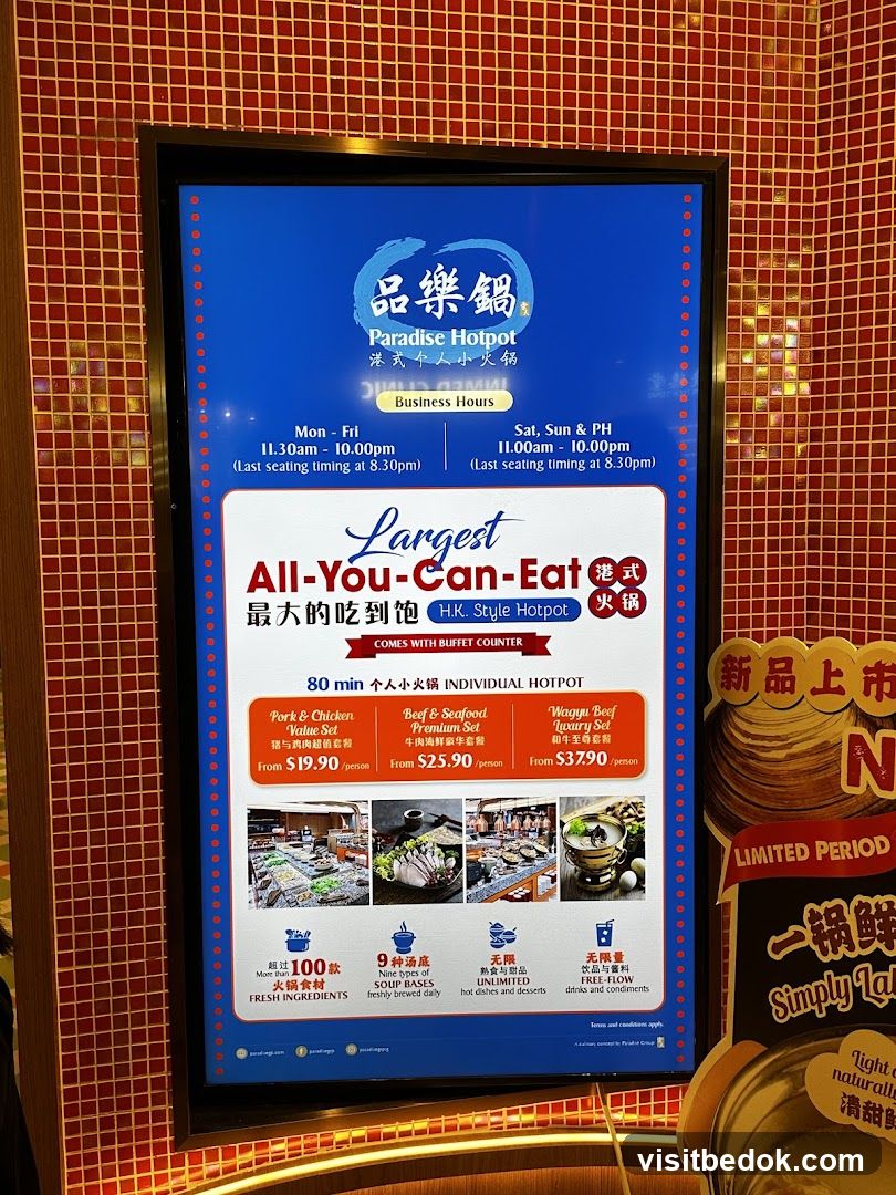 Paradise Hotpot All-You-Can-Eat Menu