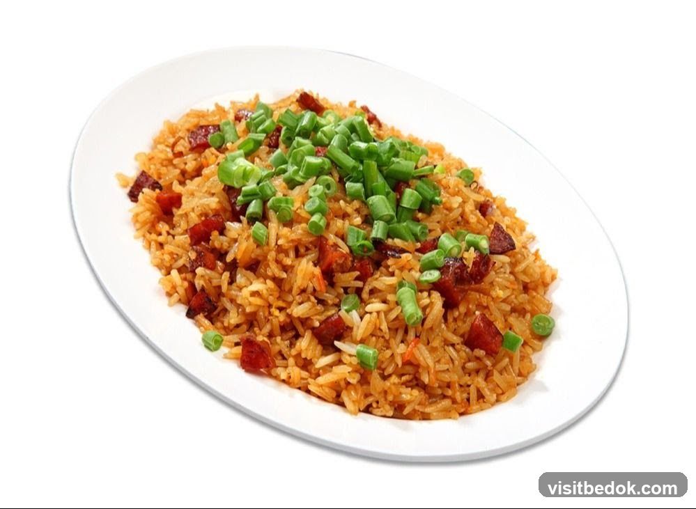 Fried Rice with Sausage and Green Onions