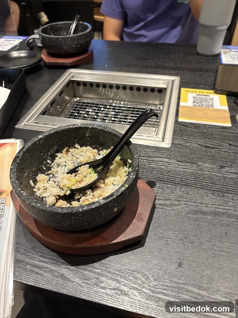 Table with Food and Grill