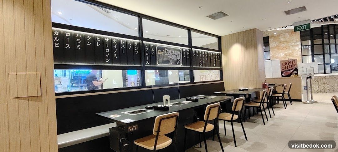 Restaurant Interior with Japanese Menu