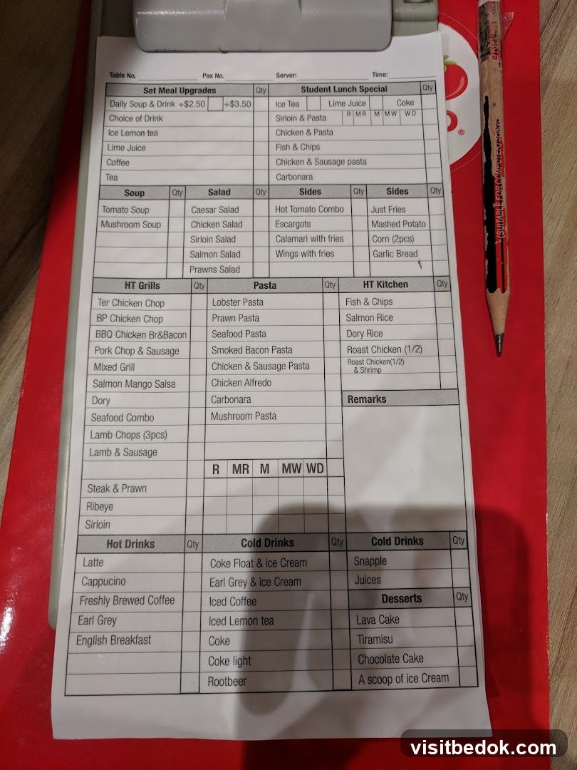 Student Lunch Special Menu