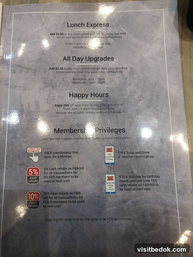 Hot Tomato Membership Privileges
