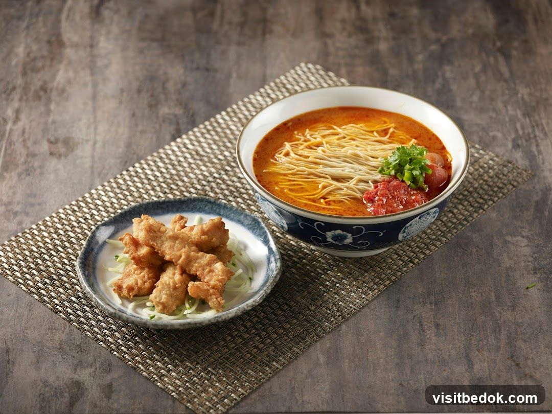 Noodle Soup and Fried Chicken Strips