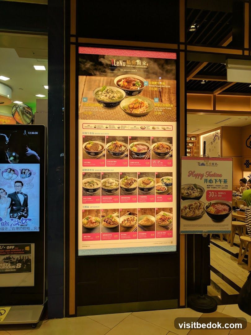 LeNu Noodle Bar Menu