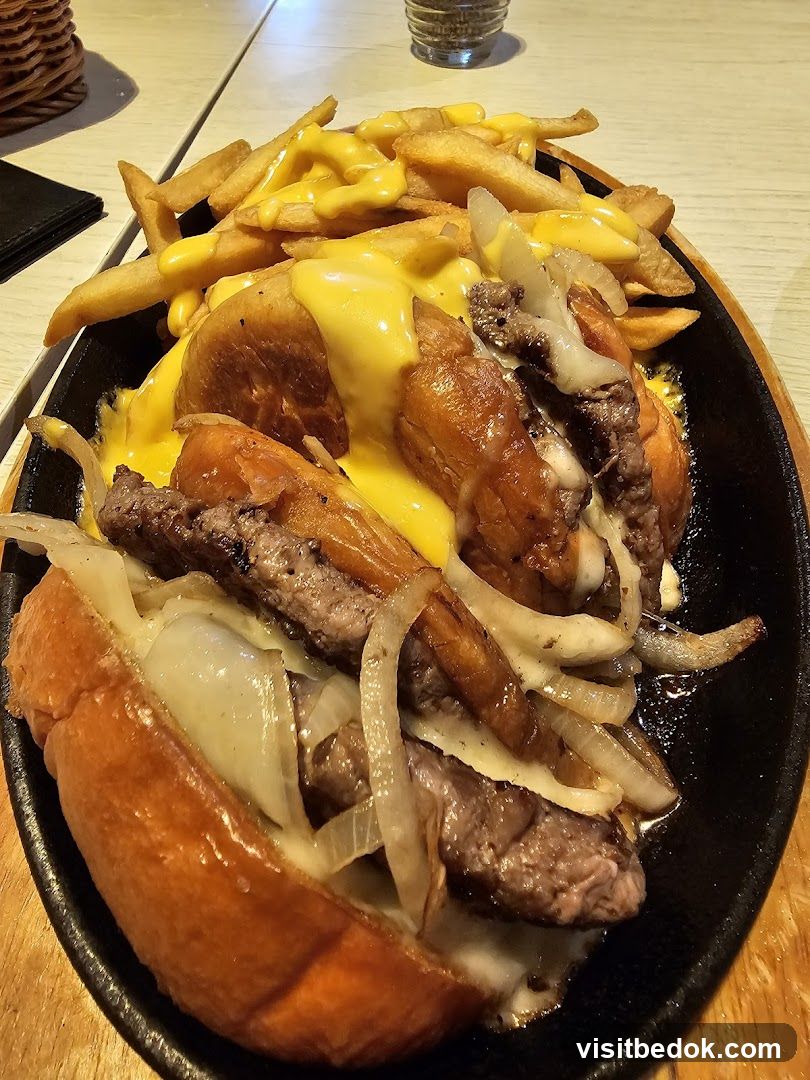 Cheesesteak Sandwich with Fries
