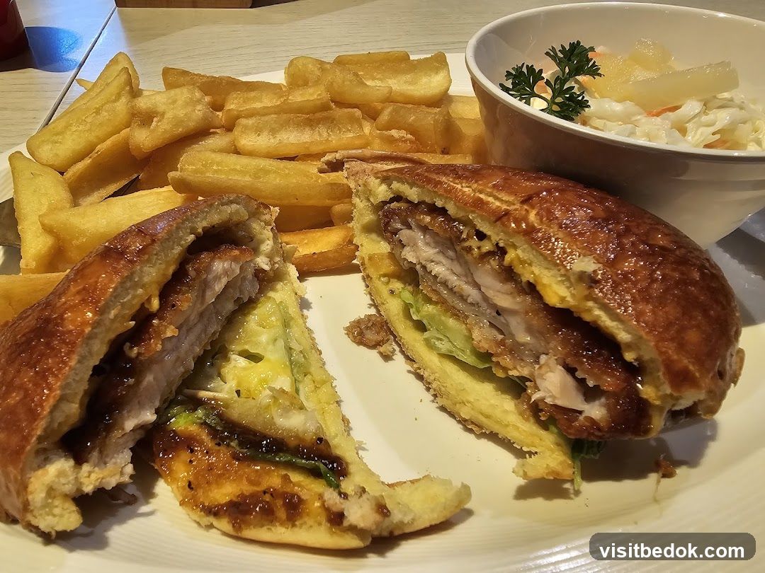 Sandwich with Fries and Coleslaw