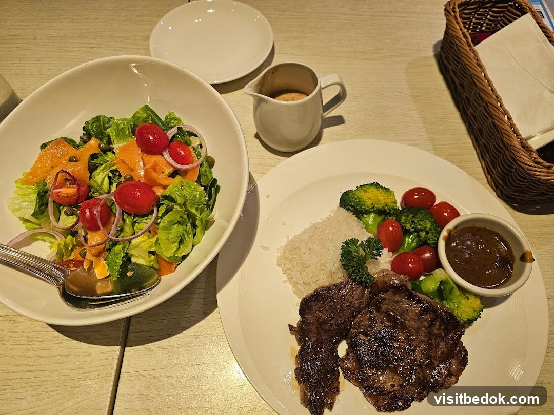 Steak and Salad Meal