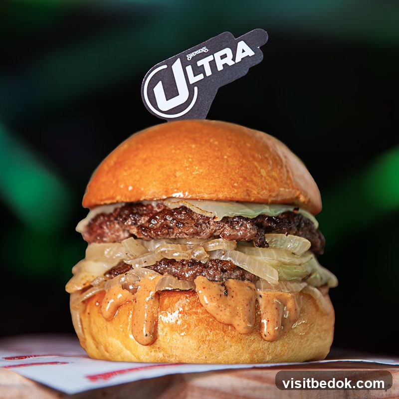 Double Cheeseburger with Onion and Sauce
