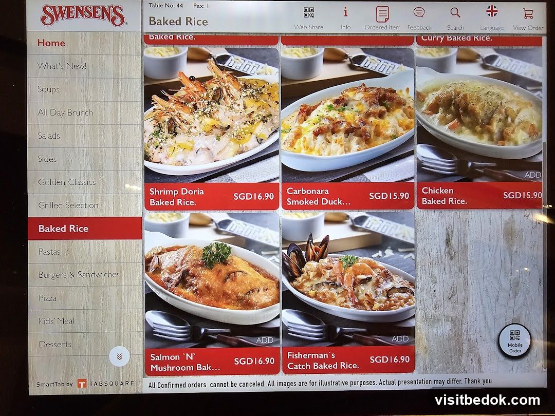 Swensen's Baked Rice Menu