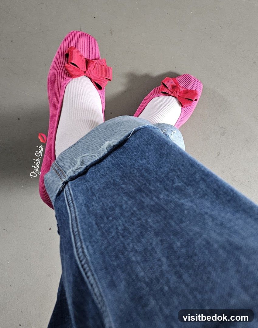Pink Ballet Flats with Bows