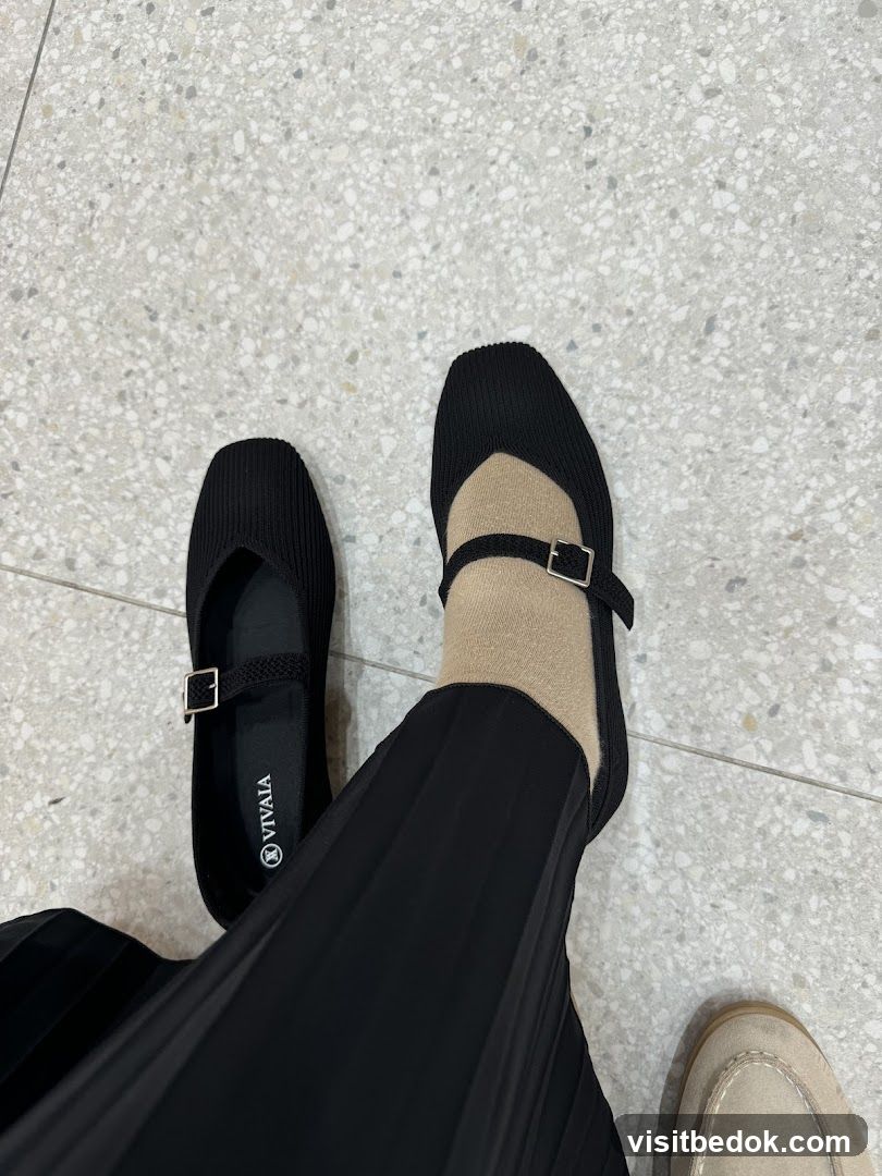 Black Mary Jane Flats