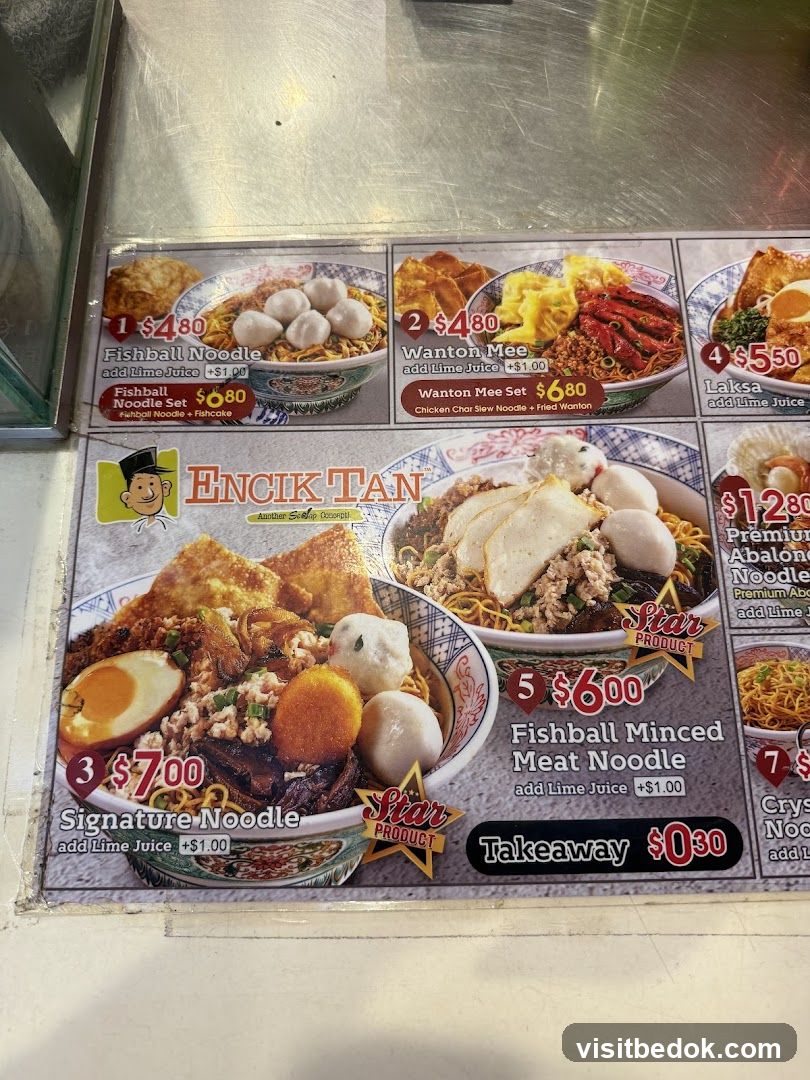 ENCIK TAN Menu