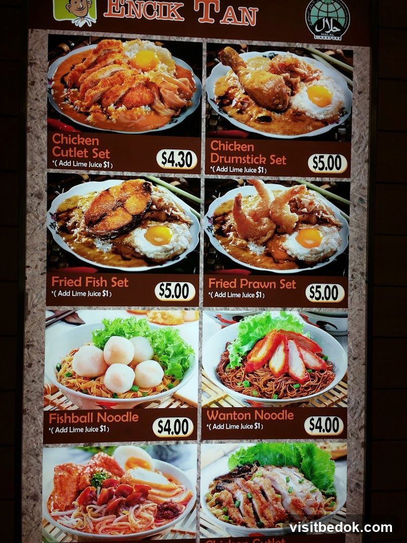 ENCIK TAN Menu